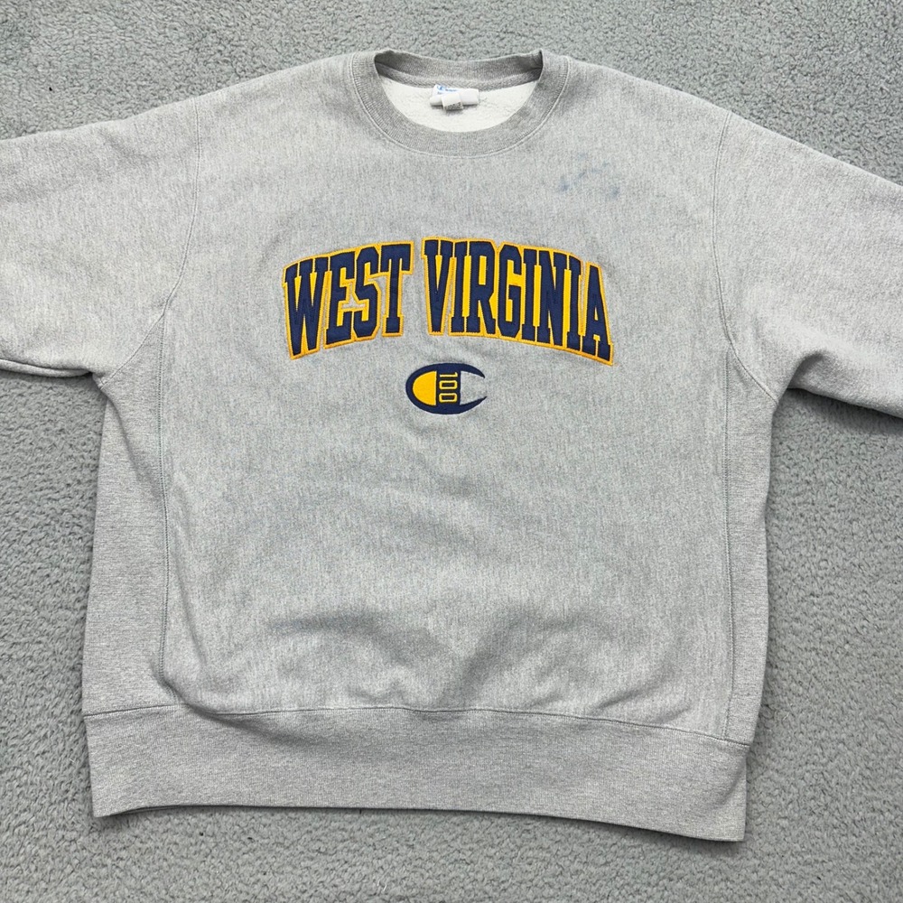 Champion CS3050 Size‎ Large West Virginia Mountaineers Reverse Weave Sweatshirt